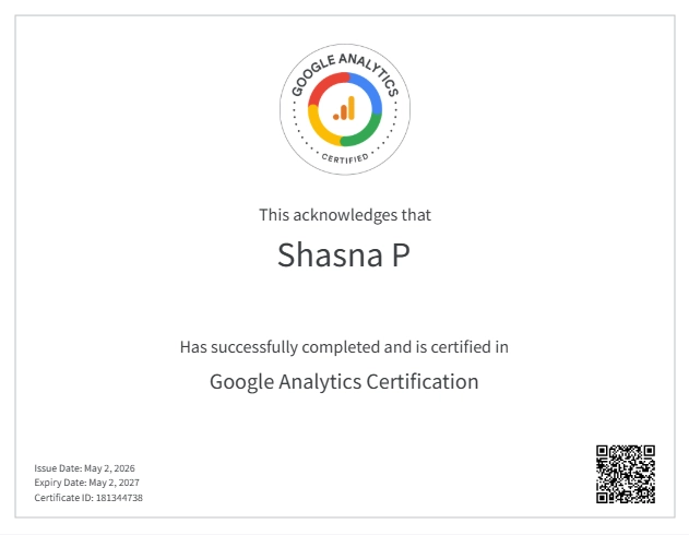 Freelance Digital Marketing Expert in Riyadh—Google Analytics Certification
